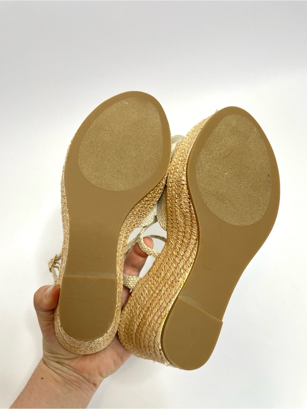 Steve Madden | Florentina Floral Wedge Sandal White Size 8 - Picture 9 of 12
